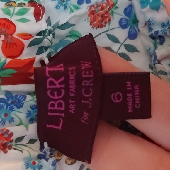 J Crew Liberty Fabrics Off Shoulder Floral Print Top Size 6 - Picture 7 of 9